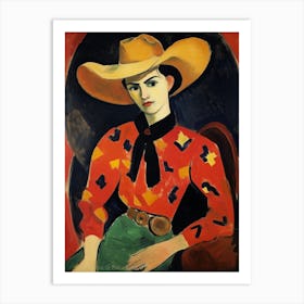 Matisse Inspired Fashion Cowgirl 2 Art Print