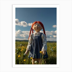 Doll In A Field Art Print