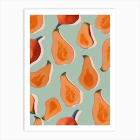 Squash Abstract Pattern Illustration 1 Art Print