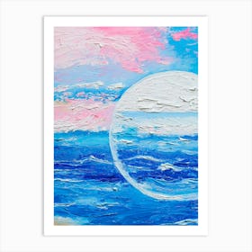 Full Moon At The Beach Art Print