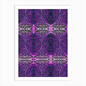 Abstract Purple And Black Pattern Art Print