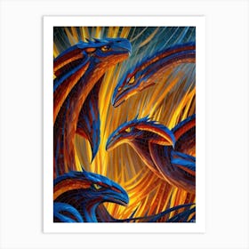 Fire Dragons Art Print