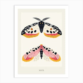 Colourful Insect Illustration Moth 2 Poster Art Print