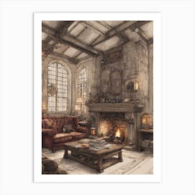 Harry Potter Living Room 1 Art Print