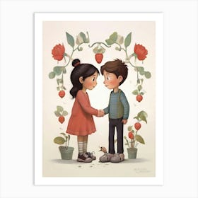 Strawberry Kisses Art Print