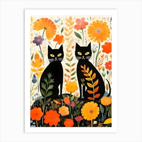 Feline Flourish Art Print