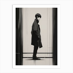 'The Boy In Black Coat' Print Art Print