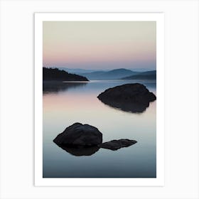 Sunset On Lake Art Print