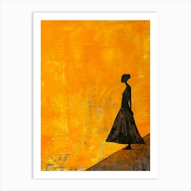 Silhouette Of A Woman Art Print