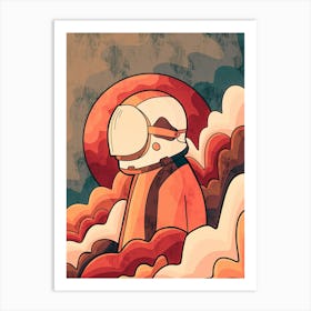 Retro Astronaut Art Print