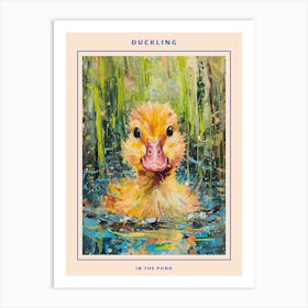 Cute Brushstrokes Ducklings 2 Poster Art Print