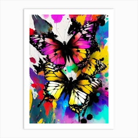 Colorful Butterflies 128 Art Print