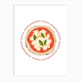Pizza Margherita Art Print