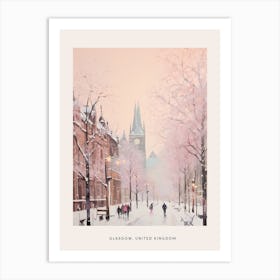 Dreamy Winter Painting Poster Glasgow United Kingdom 3 Art Print