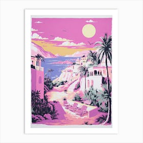 Ibiza In Risograph Style 1 Art Print