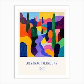 Colourful Gardens Volksgarten Austria 1 Blue Poster Art Print