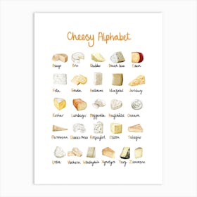 Cheesy Alphabet Art Print