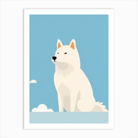 White dog Art Print