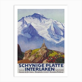 Schnige Plateau Interlaken, Switzerland Vintage Travel Poster Art Print