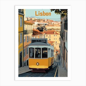 Aihrgdesign A Vintage Travel Poster Of Lisbon Featuring The I 7a321871 Ffb8 4bbb 80b3 9e81d0d4035e 2 Art Print