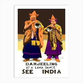 Darjeeling At A Lama Dance, India Art Print