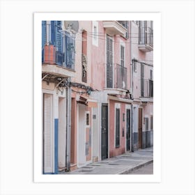 Street Scene In Ibiza Spain Art Print