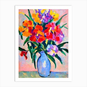 Gladioli  Matisse Style Flower Art Print