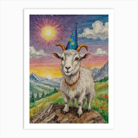 Birthday Goat Art Print