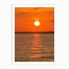 Sunset At The Beach Art Print