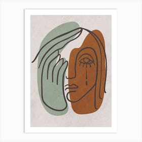 Woman'S Face Art Print