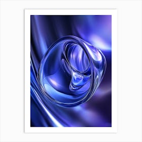 Abstract Blue Glass Art Print