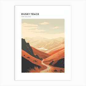 Dusky Track New Zealand 2 Hiking Trail Landscape Poster Art Print