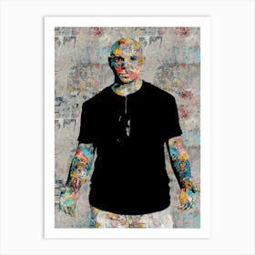 Pitbull Rapper Abstract Art Print