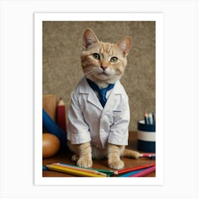 Doctor Cat 1 Art Print