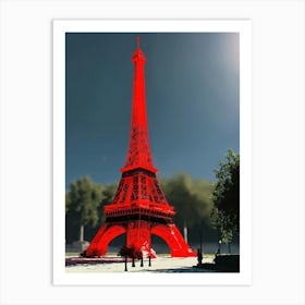 Torre Eyfeel Totalmente Roja Art Print