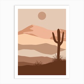 Cactus In The Desert 20 Art Print