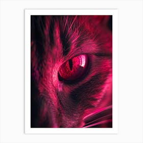 Cat Eye With Red Light Art Print