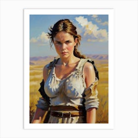 Girl In A Field 1 Art Print