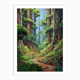 Knysna Forest Pixel Art 2 Art Print
