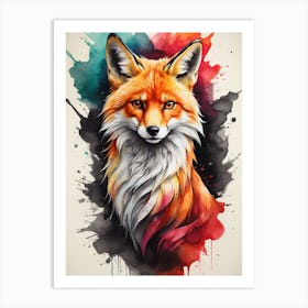 Fox Painting Art Print