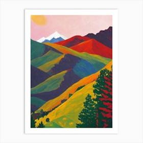 Gran Paradiso National Park 2 Italy Abstract Colourful Art Print