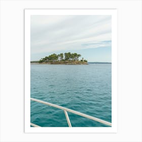 Rab Island By Boat - Travel Photo Art - Croatia Photography - Seascape Photograph 1 Art Print