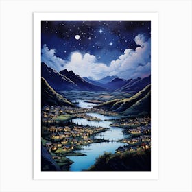 Night At The Lake Art Print