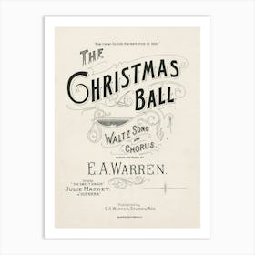 Vintage Christmas Ball Art Print