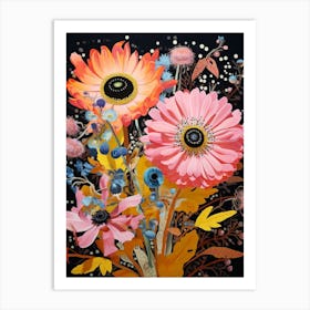 Surreal Florals Oxeye Daisy 2 Flower Painting Art Print