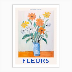 French Flower Poster Marigold Art Print