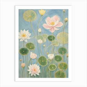 Abstract Water Lilies 1 Art Print