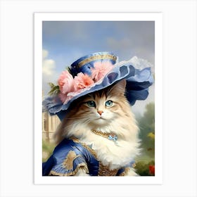 Victorian Cat Art Print