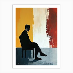 Man In A Chair, Minimalism Art Print