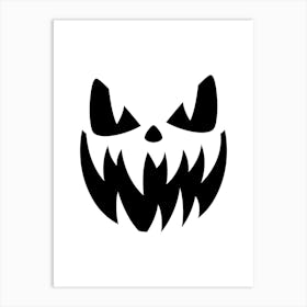 Pumpkin Face Art Print